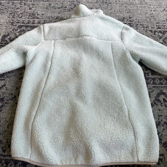 The North Face Kid’s Sherpa Mint Green Fleece Zip-Up Jacket - Picture 4 of 9